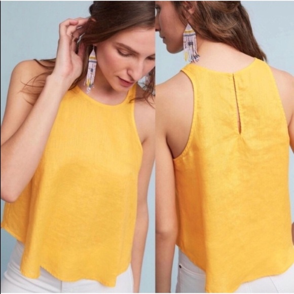 Anthropologie Tops - Antropology brand Maeve Joya crop top yellow